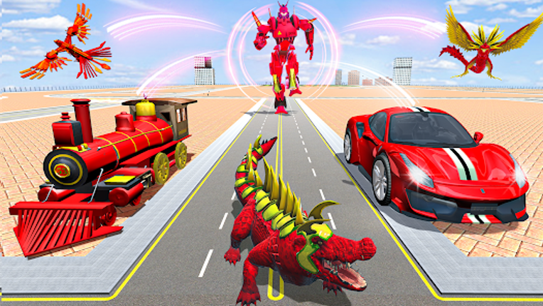 Crocodile Robot Car Games 3d screenshot