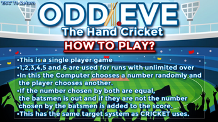 Odd Eve - The Hand Cricket screenshot