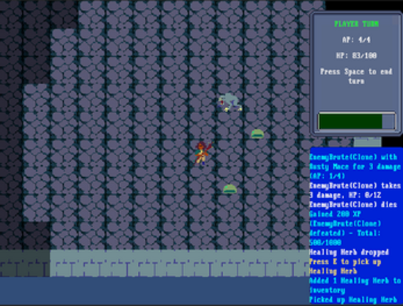 Gridfall: A Proto-Roguelike screenshot