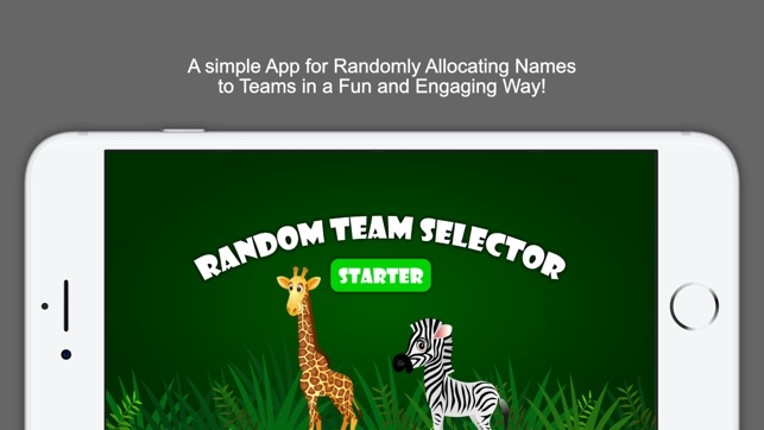 Random Team Selector Starter screenshot