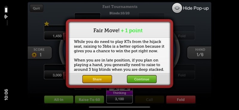 Tournament Poker Coach screenshot