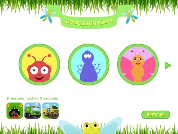 Doodle Fun Bugs - Draw &amp; Play Paint Scribble Sketch &amp; Color Creative Adventure Game for Kids Boys and Girls Explorers: Preschool Kindergarten Grade 1 2 3 and 4 Image