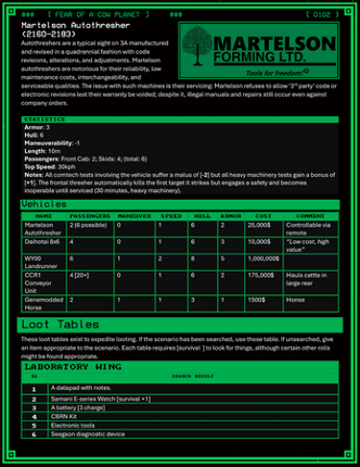 Fear of a Cow Planet: an Unofficial Alien RPG Cinematic Scenario screenshot