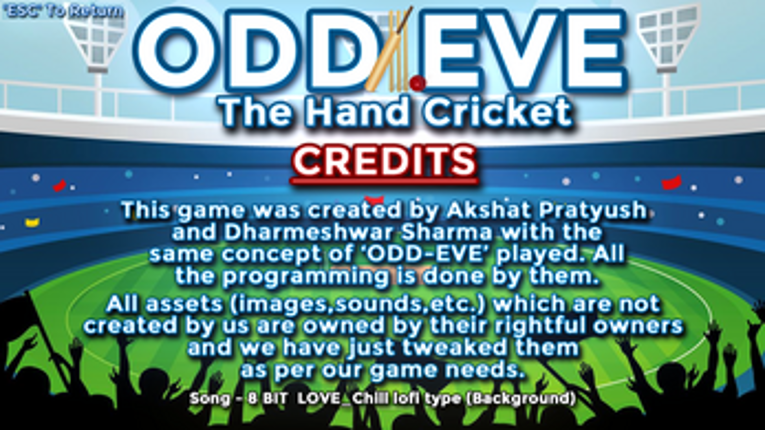 Odd Eve - The Hand Cricket screenshot