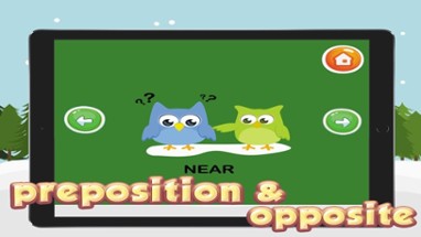 Preposition &amp; Opposite Words Vocabulary For Kids Image