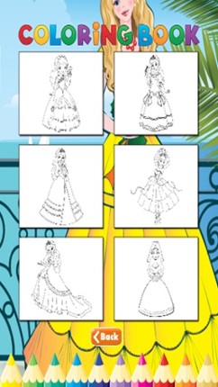 Princess Coloring Book - Activities for Kid screenshot