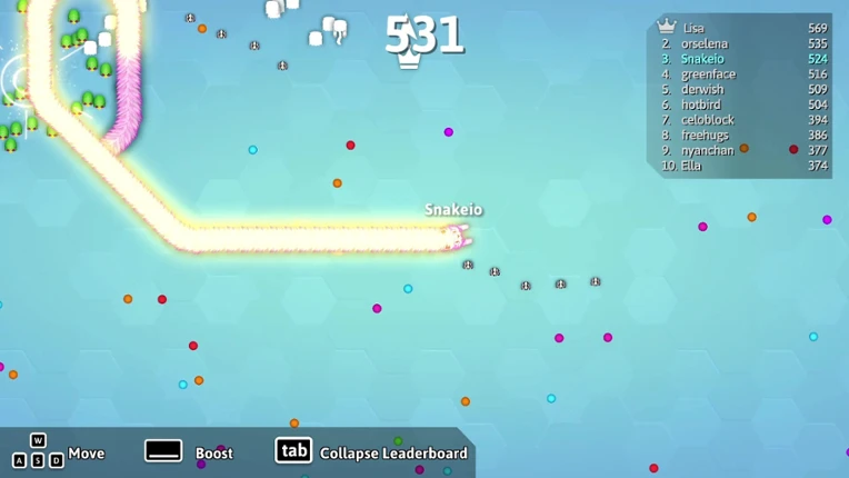 Snake.io screenshot