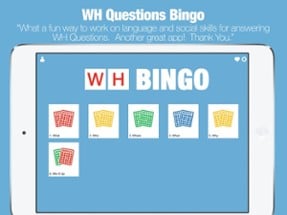 WH Questions - Bingo App Image