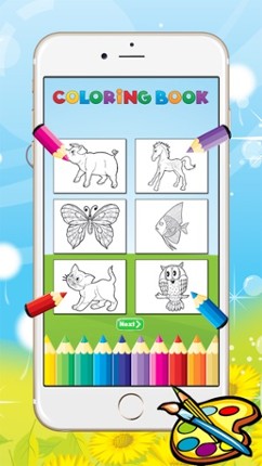 Animal Coloring Book - Drawing for kid free game, Paint and color games HD for good kid screenshot