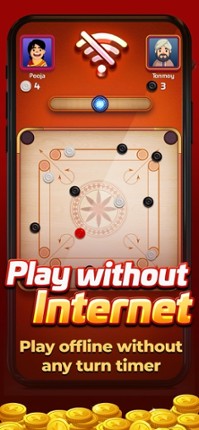 Carrom Gold : Game of Friends screenshot