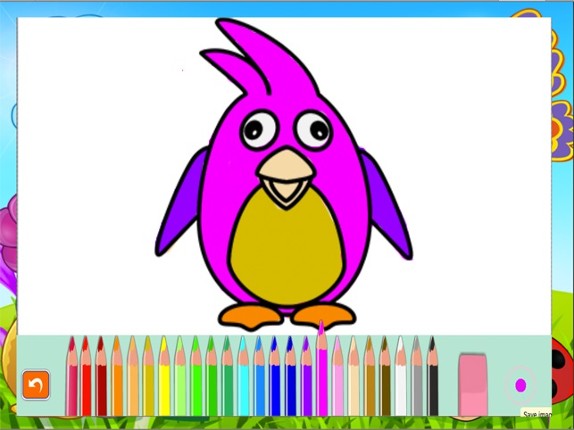 Coloring page for kids painting animals screenshot