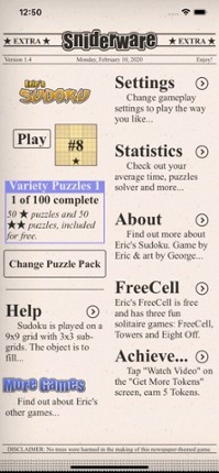 Eric's Sudoku –Classic Puzzles Image