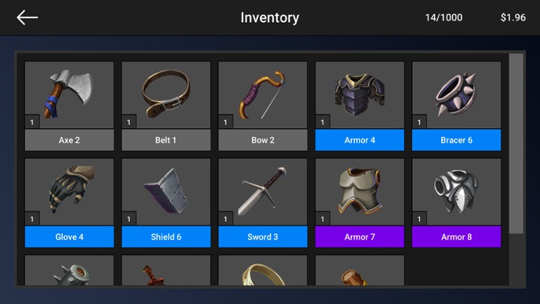 Case Simulator Weapons and Armors screenshot