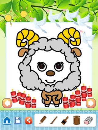 Farm Animals Drawing Coloring Book - Cute Caricature Art Ideas pages for kids Image