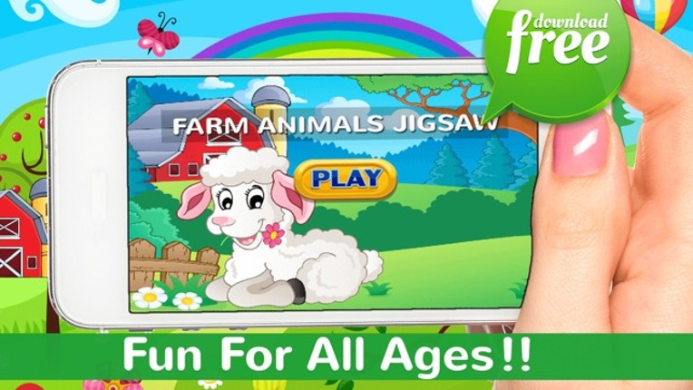 Farm Animals Jigsaw Puzzles Free For Babies &amp; Kids Image