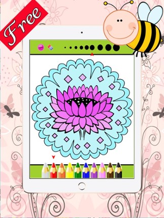 Florist and Mandalas Coloring Book For Adult : Best Colors Therapy Stress Relieving  Free screenshot