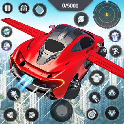 Flying Car Robot Shooting Game Image