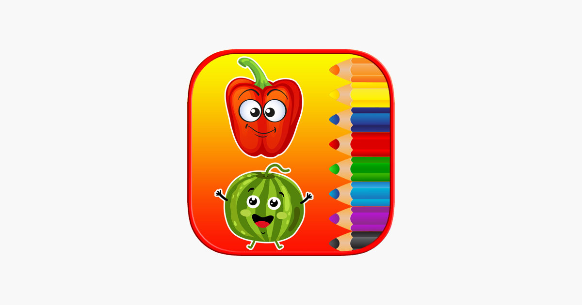 Games like Kids Coloring Pages Tracing - Fruit Vegetable Game