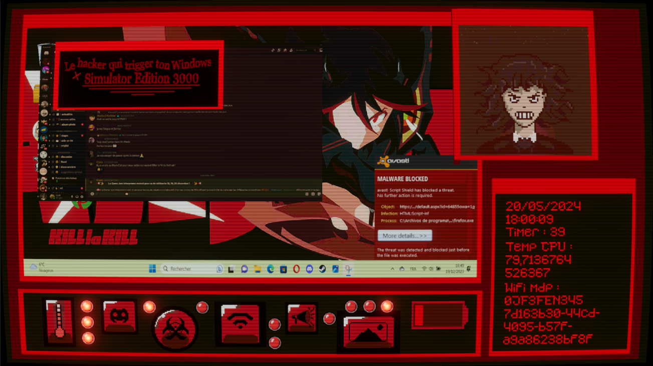 Games like LE H@CKEUR QUI TRIGGER TON WINDOWS SIMULATOR EDITION 3000 (JAM)