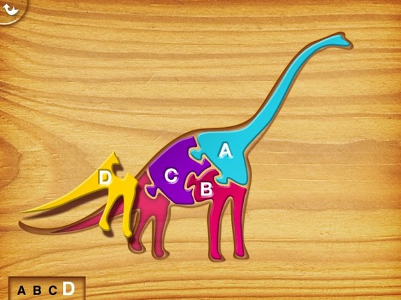 My First Wood Puzzles: Dinosaurs - A Free Kid Puzzle Game for Learning Alphabet - Perfect App for Kids and Toddlers! Image