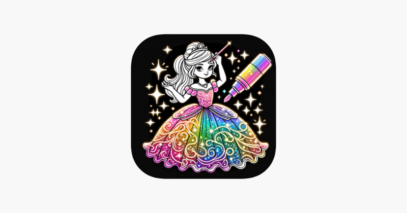 Princess coloring book drawing Image