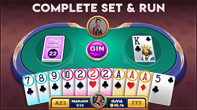 Gin Rummy Offline Classic Game screenshot