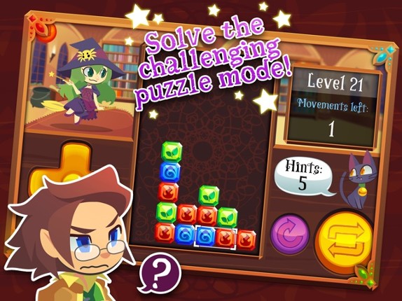 Magic Match - Matching Puzzle Game with Mage Characters screenshot
