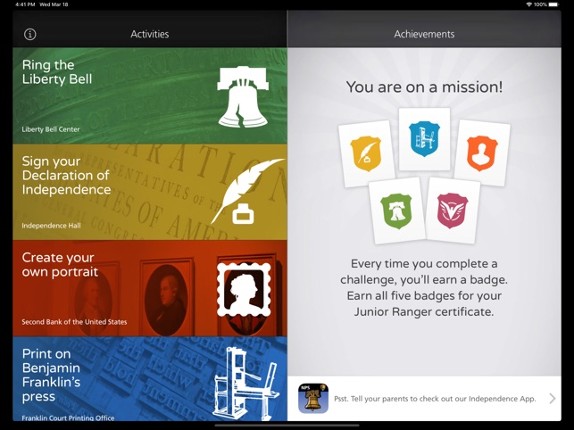 NPS Independence Junior Ranger screenshot