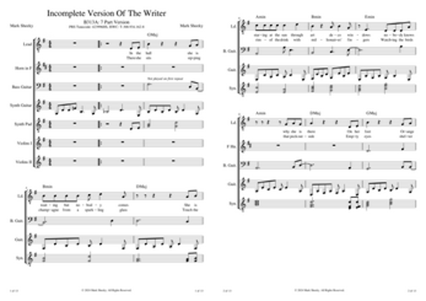 Sheet Music & Lyrics: A Drive Through The Town Image