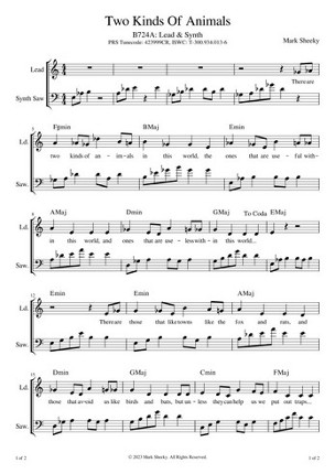 Sheet Music & Lyrics: The Modern Game Image