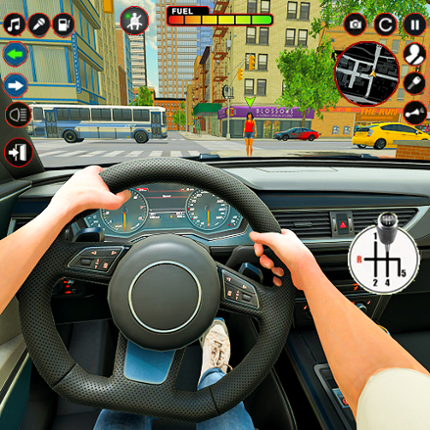 US City Driving Taxi Car Games Game Cover