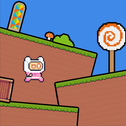 Pink Rush Speedrun Platformer Game Cover