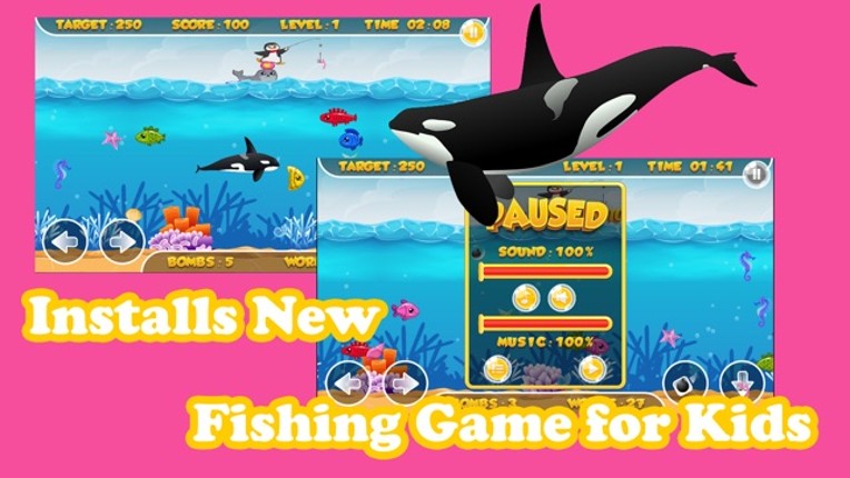 Penguin Fishing Game Free for Kids screenshot