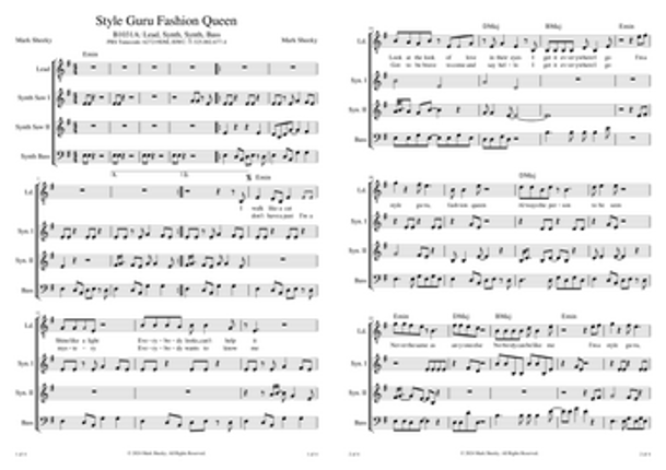 Sheet Music & Lyrics: A Drive Through The Town screenshot