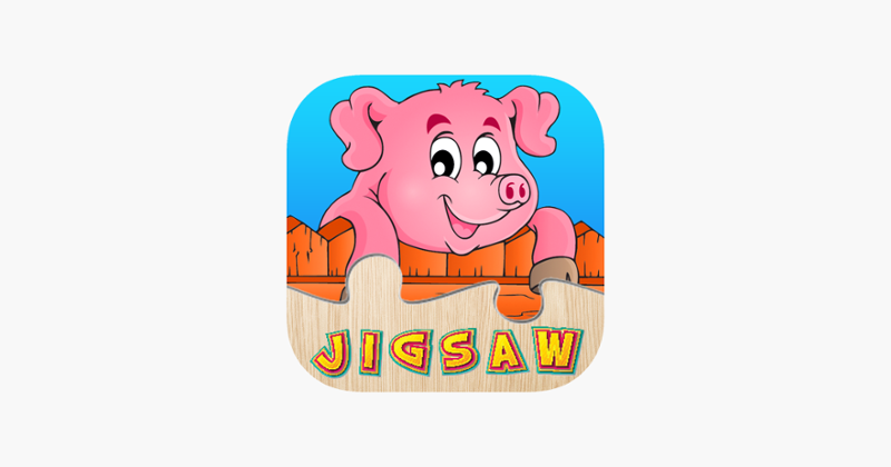 Farm and Animal Jigsaw Puzzle For Kids - educational young childrens game for preschool and toddlers Image