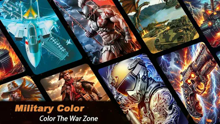 Military War Coloring Games Image