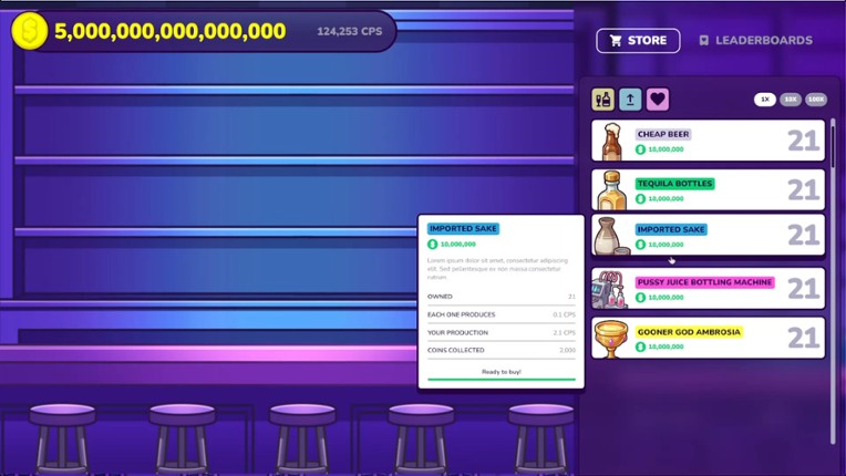 I Opened an Idle Bar So I Can GOON to HOT GIRLS screenshot