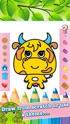 Farm Animals Drawing Coloring Book - Cute Caricature Art Ideas pages for kids Image