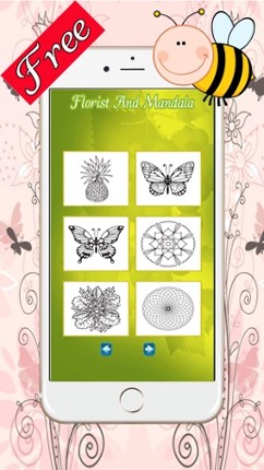 Florist and Mandalas Coloring Book For Adult : Best Colors Therapy Stress Relieving  Free screenshot