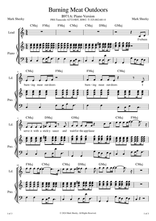 Sheet Music & Lyrics: A Drive Through The Town Image