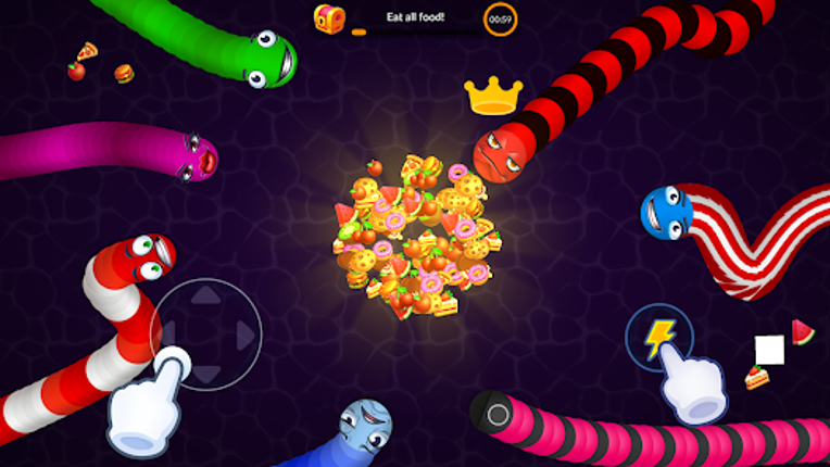 Snake vs Worms: Fun .io Zone Image