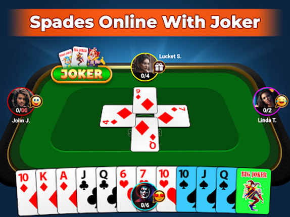 Spades Online Multiplayer Game screenshot