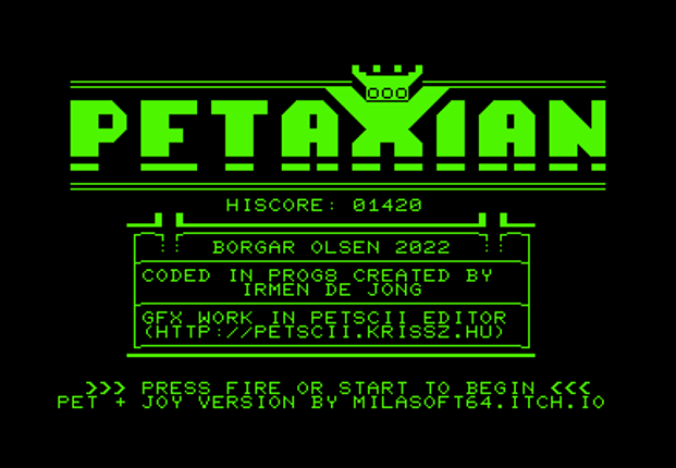 PETaxian (Commodore PET Galaxian) Image