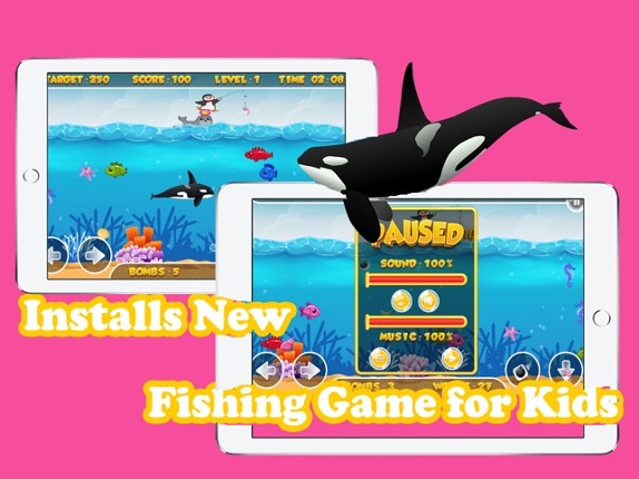 Penguin Fishing Game Free for Kids Image