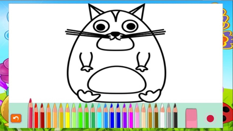 Coloring page for kids painting animals Image