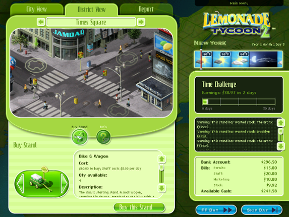Lemonade Tycoon 2: New York Edition Image