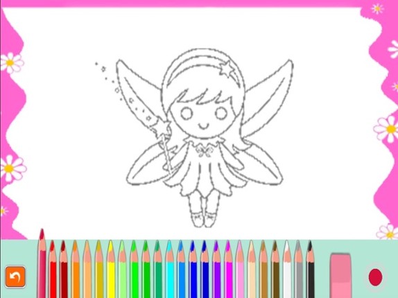 Princess fairy tail coloring for kindergarten Image