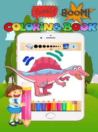 Toddler Dinosaur Coloring Book fun crayons for kid screenshot