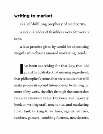 do not write to market. Image