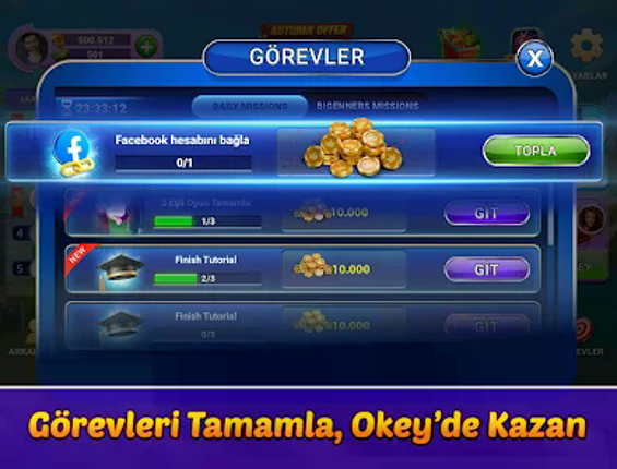 Okey Canlı - 101 Okey Club screenshot